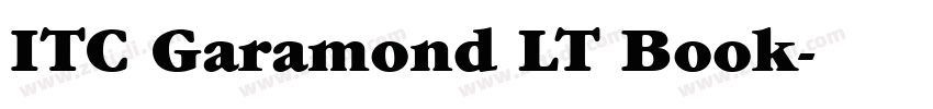 ITC Garamond LT Book字体转换